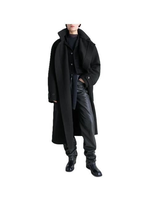 WRAP COAT IN Double Wool Lemaire | CO1037 LF1116BK999 BLACK